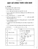 Một số công thức cần nhớ