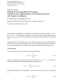 Báo cáo hóa học: Research Article Integral Means Inequalities for Fractional Derivatives of a Unified Subclass of Prestarlike Functions with Negative Coefficients