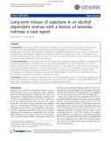 báo cáo khoa học: Long-term misuse of zopiclone in an alcohol dependent woman with a history of anorexia nervosa: a case report