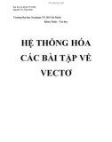 Hệ thống hóa các dạng bài tập về Vectơ