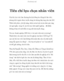 Tiêu chí lựa chọn nhân viên