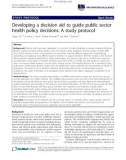 báo cáo khoa học: Developing a decision aid to guide public sector health policy decisions: A study protocol