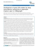 báo cáo khoa học: Development of genic-SSR markers by deep transcriptome sequencing in pigeonpea [Cajanus cajan (L.) Millspaugh]