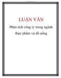 Luận văn: Phân tích công tỷ trong ngành thực phẩm và đồ uống