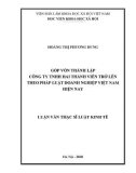 Luận văn Thạc sĩ Luật kinh tế: Góp vốn thành lập Công ty TNHH hai thành viên trở lên theo pháp luật doanh nghiệp Việt Nam hiện nay