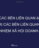 Bài giảng Trách nhiệm xã hội của doanh nghiệp và đạo đức kinh doanh - Chương 3: Các bên liên quan và quản trị các bên liên quan trong trách nhiệm xã hội doanh nghiệp