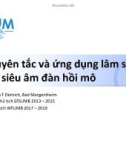 Nguyên lý và ứng dụng lâm sàng của siêu âm đàn hồi mô