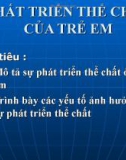 Phát triển thể chất ở trẻ em