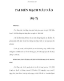 TAI BIẾN MẠCH MÁU NÃO (Kỳ 2)