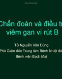 Bài giảng Chẩn đoán và điều trị viêm gan vi rút B - TS. Nguyễn Văn Dũng