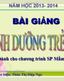 Bài giảng Dinh dưỡng trẻ em - Chương 4: Các bệnh thiếu dinh dưỡng thường gặp