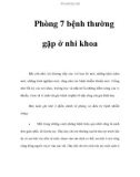 Phòng 7 bệnh thường gặp ở nhi khoa