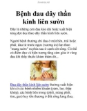 Bệnh đau dây thần kinh liên sườn