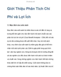 Tài liệu về Giới Thiệu Phân Tích Chi Phí và Lợi Ích