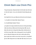 Chính Sách của Chính Phủ