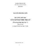 Đề cương môn học Lí luận dạy học địa lí: Phần 1 - Nguyễn Phương Liên