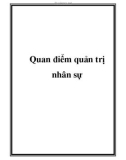 Quan điểm quản trị nhân sự