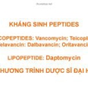 Bài giảng Kháng sinh Peptid