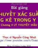 Bài giảng Xác suất và thống kê trong y dược - Chương 4: Lý thuyết mẫu