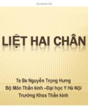 Bài giảng thần kinh - Liệt hai chân part 1