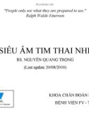 Bài giảng Siêu âm thai nhi - BS. Nguyễn Quang Trọng