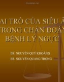 Siêu âm trong chẩn đoán bệnh lý ngực