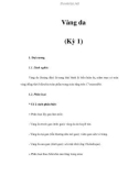 Vàng da (Kỳ 1)