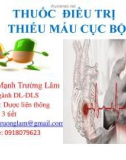 Bài giảng Thuốc điều trị thiếu máu cục bộ - ThS.DS Mạnh Trường Lâm