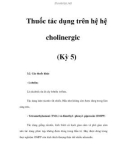 Thuốc tác dụng trên hệ cholinergic (Kỳ 5)