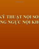 Bài giảng Kỹ thuật nội soi lồng ngực nội khoa