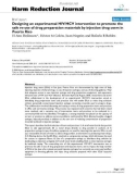 báo cáo khoa học: Designing an experimental HIV/HCV intervention to promote the safe re-use of drug preparation materials by injection drug users in Puerto Rico