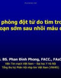 Bài giảng Dự phòng đột tử do tim trong giai đoạn sớm sau nhồi máu cơ tim - TS. BS. Phan Đình Phong