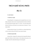 TRÀN KHÍ MÀNG PHỔI (Kỳ 2)