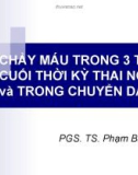 Bài giảng Chảy máu trong 3 tháng cuối thời kỳ thai nghén và trong chuyển dạ - PGS. TS. Phạm Bá Nha