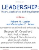 Leadership: Theory, application, skill development (2nd/E) - Chapter 2: Robert N. Lussier, Christopher F. Achua