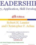 Lecture Leadership: Theory, application, skill development: Chapter 1 - Robert N. Lussier, Christopher F. Achua