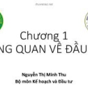 Bài giảng Kinh tế đầu tư 1: Chương 1 - Nguyễn Thị Minh Thu