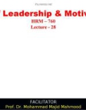 Lecture Art of Leadership and Motivation - Lecture 28