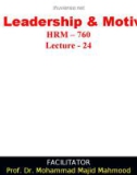 Lecture Art of Leadership and Motivation - Lecture 24