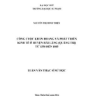 Luận văn Thạc sĩ Lịch sử: Công cuộc khẩn hoang và phát triển kinh tế ở huyện Hải Lăng (Quảng Trị) từ 1558 đến 1885