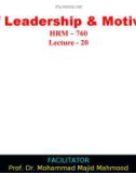 Lecture Art of Leadership and Motivation - Lecture 20