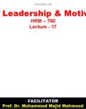 Lecture Art of Leadership and Motivation - Lecture 17