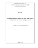 Tóm tắt Luận văn Thạc sĩ Khoa học: Cơ sở khoa học cho định hướng phát triển kinh tế sinh thái tại đảo Lý Sơn, tỉnh Quảng Ngãi