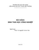 Bài giảng Sinh thái học công nghiệp: Chương 1 - PGS.TS. Nguyễn Thị Kim Thái