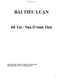 Đề Tài : Nhà Ở Sinh Thái