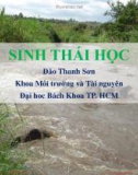 Bài giảng Sinh thái học: Chương 1 - Đào Thanh Sơn