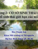 Bài giảng Sinh thái học: Chương 2 - Đào Thanh Sơn