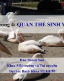 Bài giảng Sinh thái học: Chương 4 - Đào Thanh Sơn