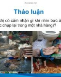 Bài giảng Nghiệp vụ quản lý nhà hàng khách sạn - Chương 4: Công tác vệ sinh trong nhà hàng