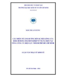 Luận văn Thạc sĩ Kinh tế: Các nhân tố ảnh hưởng đến sự hài lòng của khách hàng doanh nghiệp sử dụng điện tại Tổng Công ty Điện lực TP.HCM